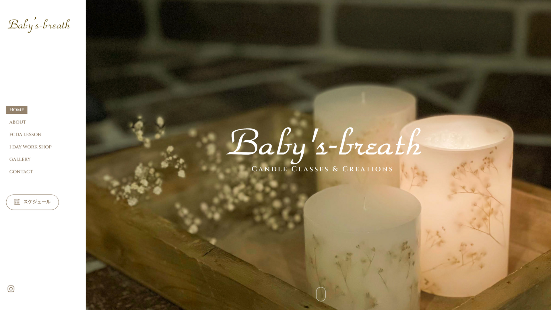 Baby’s breath candle / candle website